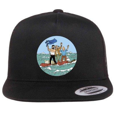 Tin Tin Sea Adventure With Captain Haddock Flatbill Hat
