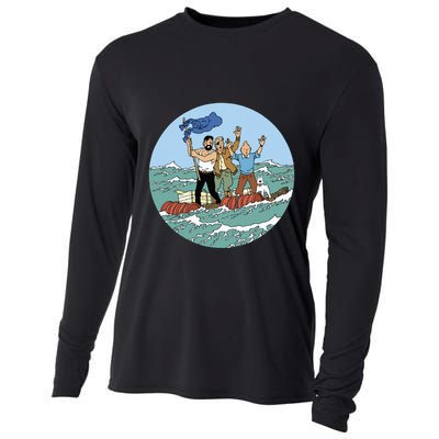 Tin Tin Sea Adventure With Captain Haddock Cooling Performance Long Sleeve Crew