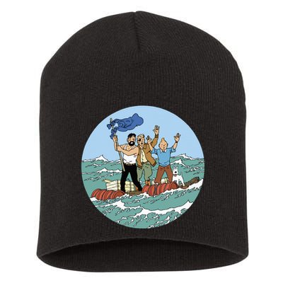 Tin Tin Sea Adventure With Captain Haddock Short Acrylic Beanie