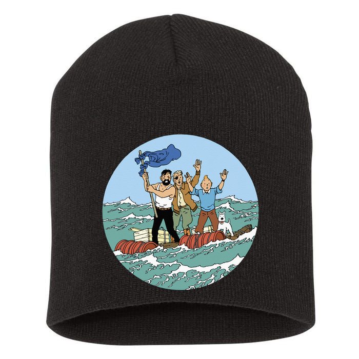 Tin Tin Sea Adventure With Captain Haddock Short Acrylic Beanie