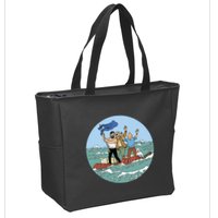 Tin Tin Sea Adventure With Captain Haddock Zip Tote Bag