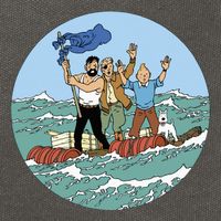 Tin Tin Sea Adventure With Captain Haddock Cotton Canvas Backpack
