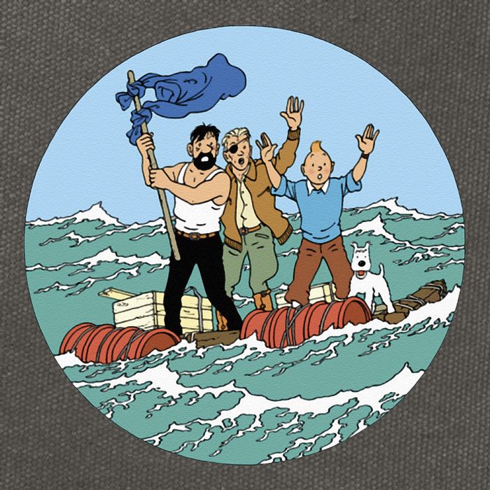 Tin Tin Sea Adventure With Captain Haddock Cotton Canvas Backpack
