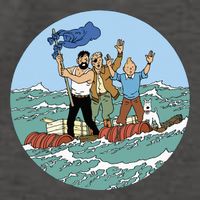 Tin Tin Sea Adventure With Captain Haddock Vector Backpack