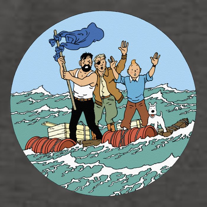 Tin Tin Sea Adventure With Captain Haddock Vector Backpack