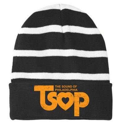 TSOP The Sound Of Philadelphia Striped Beanie with Solid Band