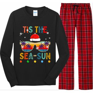 Tis The Sea Sun Summer Christmas In July Long Sleeve Pajama Set