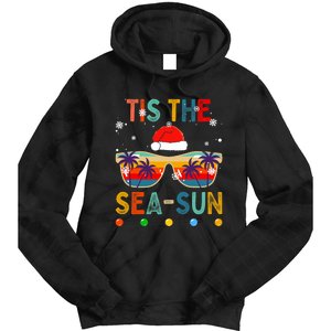 Tis The Sea Sun Summer Christmas In July Tie Dye Hoodie