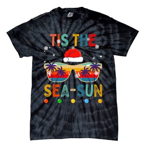 Tis The Sea Sun Summer Christmas In July Tie-Dye T-Shirt