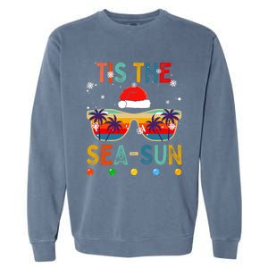 Tis The Sea Sun Summer Christmas In July Garment-Dyed Sweatshirt