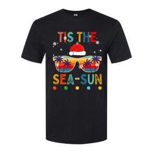 Tis The Sea Sun Summer Christmas In July Softstyle CVC T-Shirt