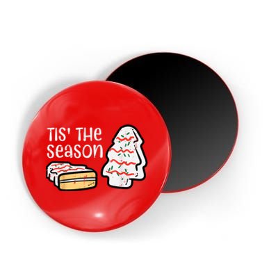 Tis The Season Christmas Tree Cake Xmas Magnet