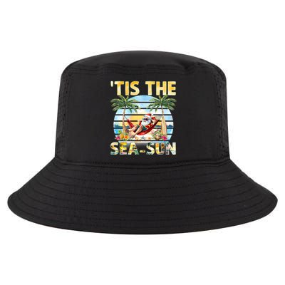 Tis The Sea Sun Christmas In July Santa Beach Summer Cool Comfort Performance Bucket Hat