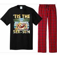 Tis The Sea Sun Christmas In July Santa Beach Summer Pajama Set