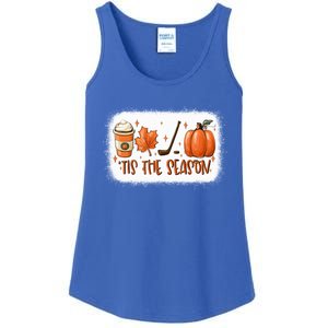 Tis The Season Hockey Latte Leaves Hello Pumpkin Fall Gift Ladies Essential Tank