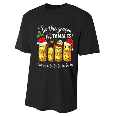 Tis The Season For Tamales Christmas Holiday Mexican Food Performance Sprint T-Shirt