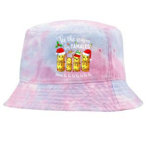 Tis The Season For Tamales Christmas Holiday Mexican Food Tie-Dyed Bucket Hat