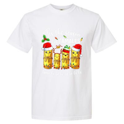 Tis The Season For Tamales Christmas Holiday Mexican Food Garment-Dyed Heavyweight T-Shirt