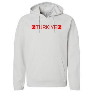 Turkiye Turkish Sports Jersey Style Turkey Flag Performance Fleece Hoodie