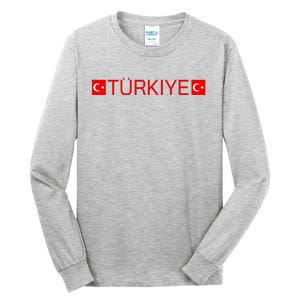 Turkiye Turkish Sports Jersey Style Turkey Flag Tall Long Sleeve T-Shirt