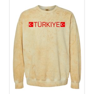 Turkiye Turkish Sports Jersey Style Turkey Flag Colorblast Crewneck Sweatshirt