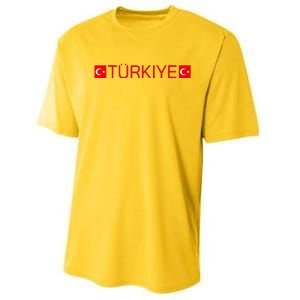 Turkiye Turkish Sports Jersey Style Turkey Flag Performance Sprint T-Shirt