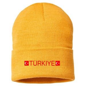 Turkiye Turkish Sports Jersey Style Turkey Flag Sustainable Knit Beanie