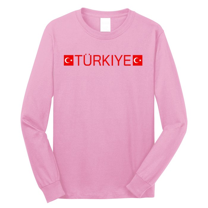 Turkiye Turkish Sports Jersey Style Turkey Flag Long Sleeve Shirt