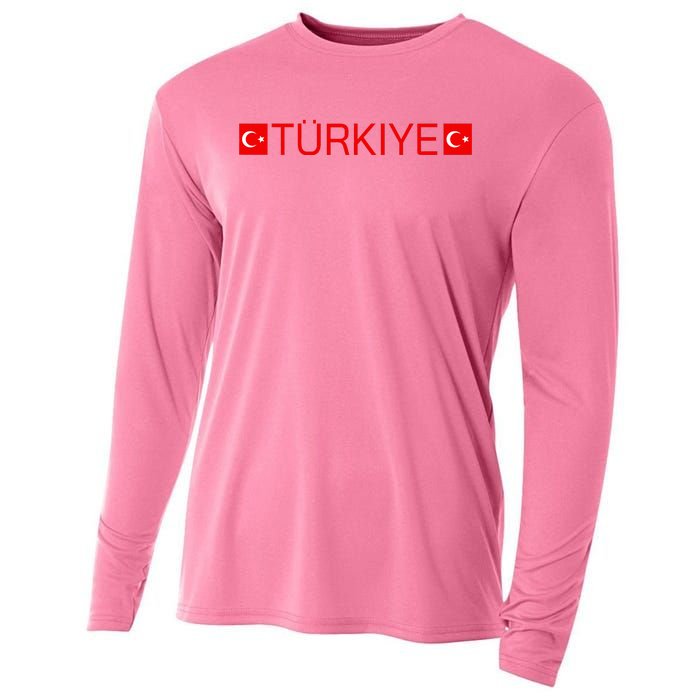 Turkiye Turkish Sports Jersey Style Turkey Flag Cooling Performance Long Sleeve Crew