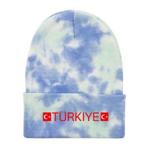 Turkiye Turkish Sports Jersey Style Turkey Flag Tie Dye 12in Knit Beanie