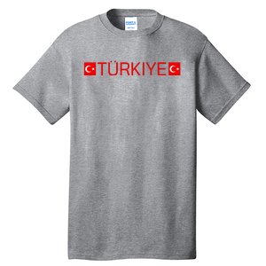 Turkiye Turkish Sports Jersey Style Turkey Flag Tall T-Shirt