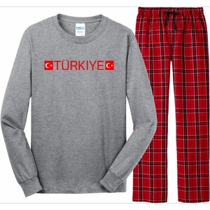 Turkiye Turkish Sports Jersey Style Turkey Flag Long Sleeve Pajama Set