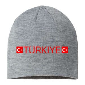 Turkiye Turkish Sports Jersey Style Turkey Flag Sustainable Beanie