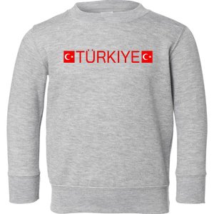 Turkiye Turkish Sports Jersey Style Turkey Flag Toddler Sweatshirt