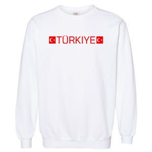 Turkiye Turkish Sports Jersey Style Turkey Flag Garment-Dyed Sweatshirt