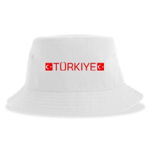 Turkiye Turkish Sports Jersey Style Turkey Flag Sustainable Bucket Hat