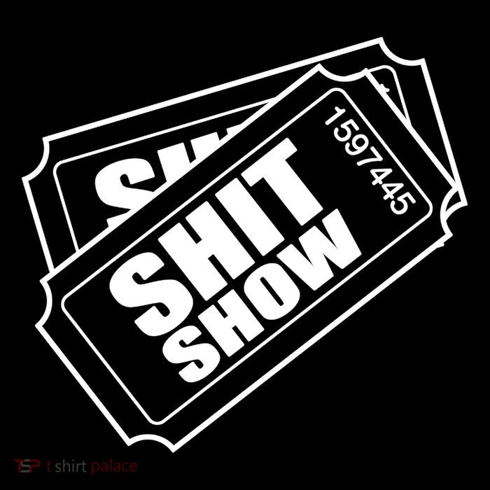 Two tickets shit show Drawstring Bag