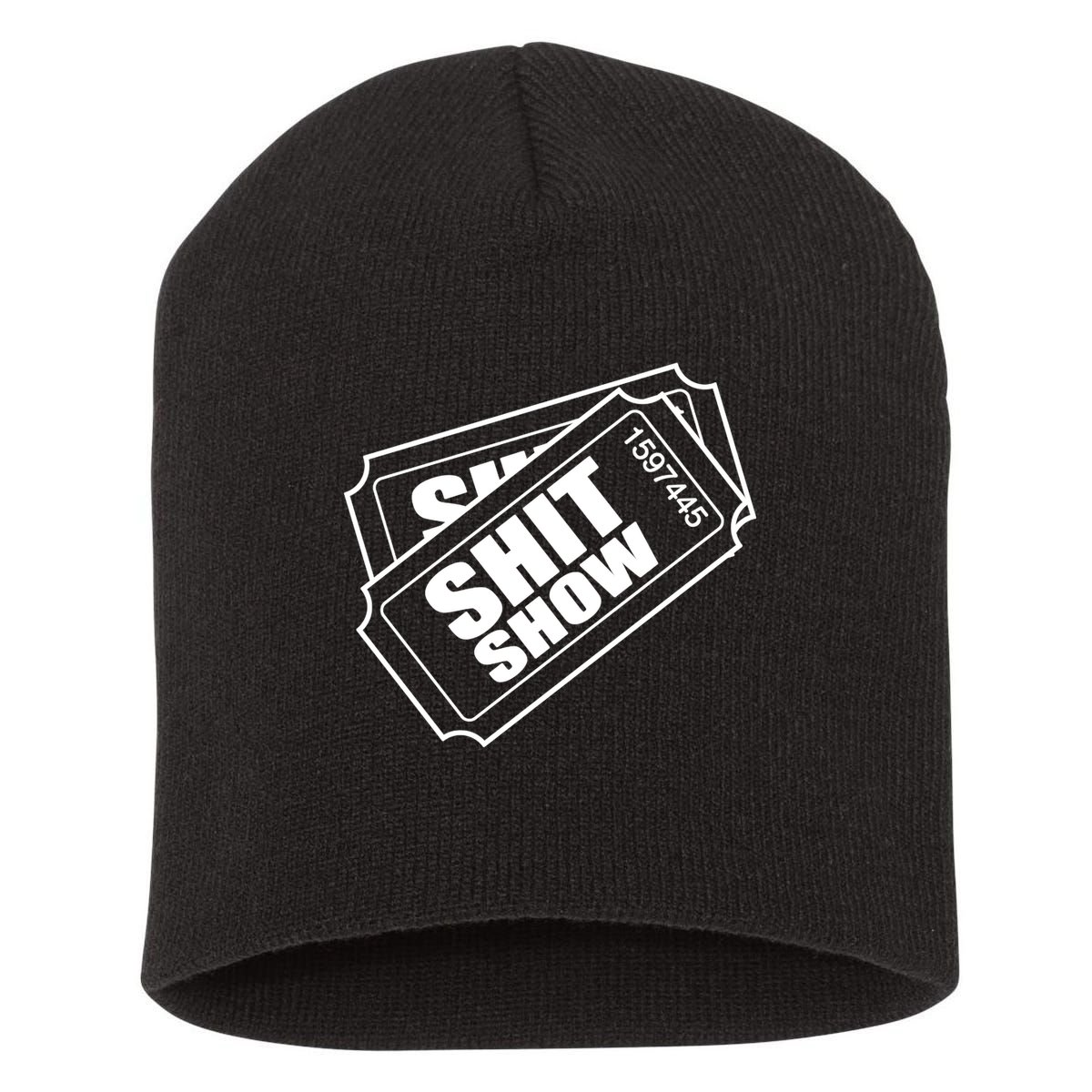 Two tickets shit show Short Acrylic Beanie