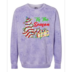 Tis' The Season Christmas Tree Cakes Debbie Xmas Colorblast Crewneck Sweatshirt