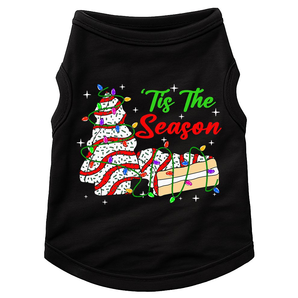 Tis' The Season Christmas Tree Cakes Debbie Xmas Doggie Tank