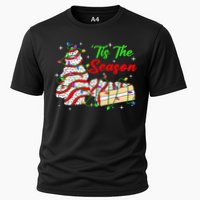 Tis' The Season Christmas Tree Cakes Debbie Xmas Cooling Performance Crew T-Shirt