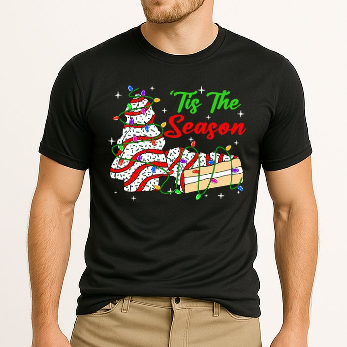 Tis' The Season Christmas Tree Cakes Debbie Xmas Cooling Performance Crew T-Shirt