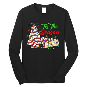 Tis' The Season Christmas Tree Cakes Debbie Xmas Long Sleeve Shirt