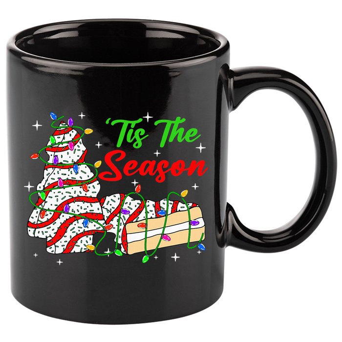Tis' The Season Christmas Tree Cakes Debbie Xmas 11oz C Handle Ceramic Mug