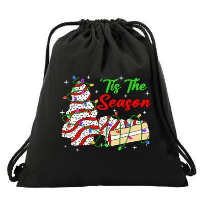 Tis' The Season Christmas Tree Cakes Debbie Xmas Drawstring Bag