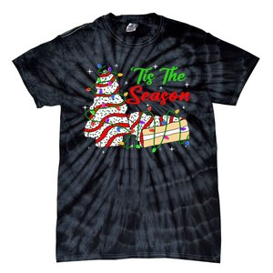 Tis' The Season Christmas Tree Cakes Debbie Xmas Tie-Dye T-Shirt