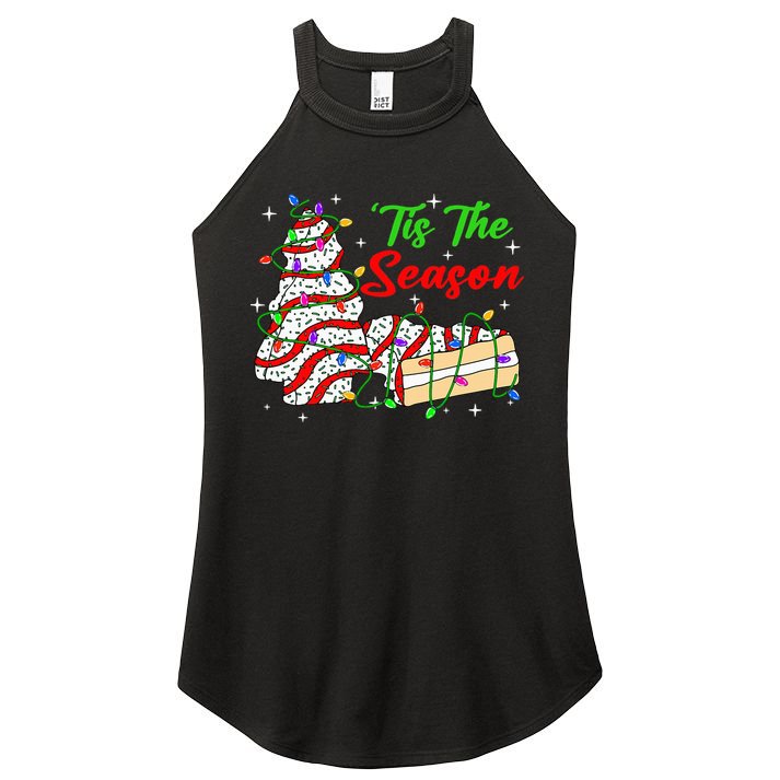Tis' The Season Christmas Tree Cakes Debbie Xmas Women's Perfect Tri Rocker Tank