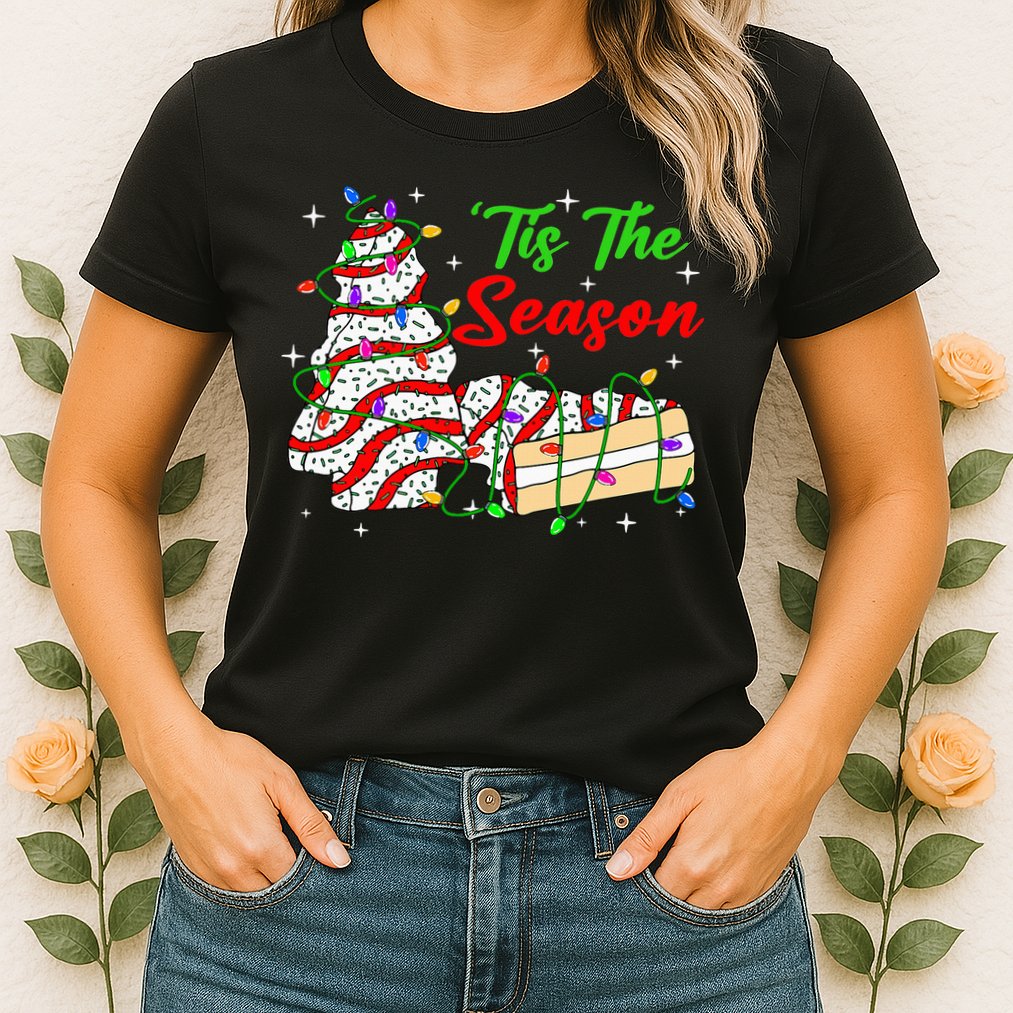 Tis' The Season Christmas Tree Cakes Debbie Xmas Womens T-Shirt