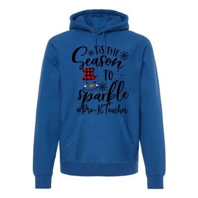 Tis The Season To Xmas Snow Prek Teacher Great Gift Premium Hoodie