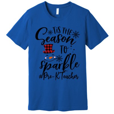 Tis The Season To Xmas Snow Prek Teacher Great Gift Premium T-Shirt